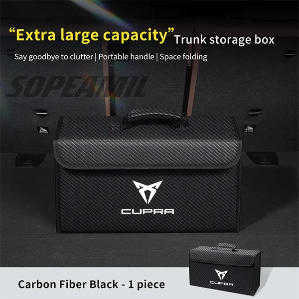 Voor Cupra Ateca Born Leon IBIZA Raval Formentor Terramar Tavascan Kofferbak Opbergdoos Capaciteit Opvouwbare Opbergtas
