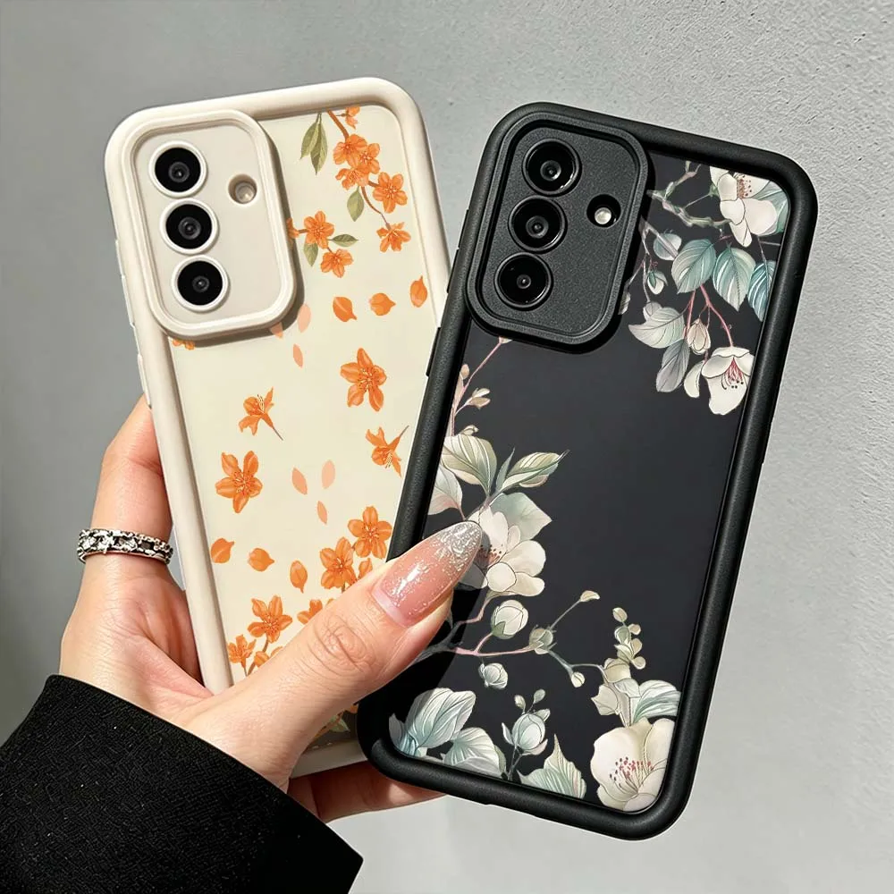 Flower Branch Pattern For Samsung Galaxy A71 A57 A56 A55 A54 A53 A52s A51 A40 A17 A16 A06 Eye Ladder Phone Case Cover