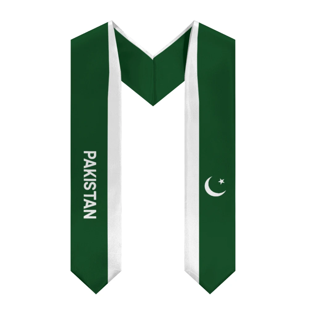 

More design Graduation shawl Pakistan Flag & United States Flag Stole Sash Honor Study Aboard International Students