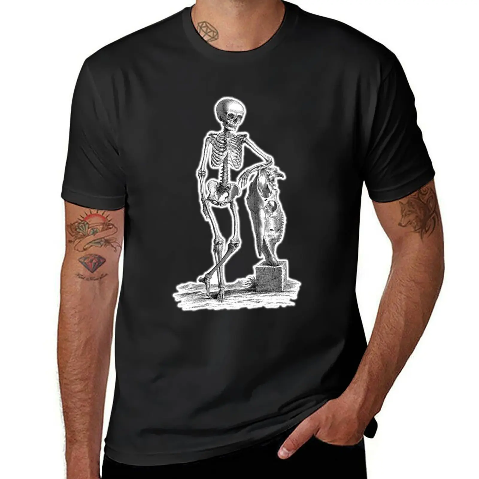 Skeleton Thinker T-Shirt heavyweights customs design your own new edition t shirts for men graphic