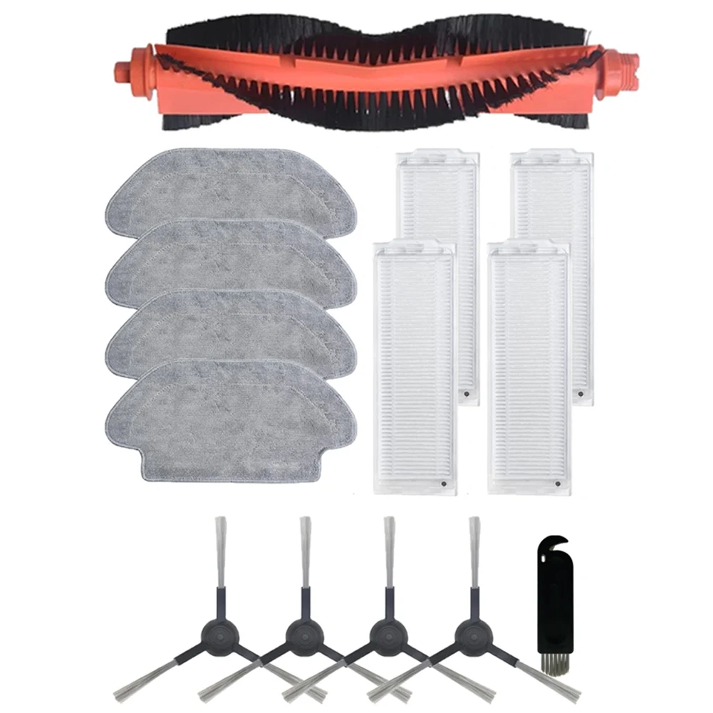 Mop Kit Featuring Main Brush and Four Filters Alongside Four Side Brushes Made to Fit For Karcher RCV 3 Models