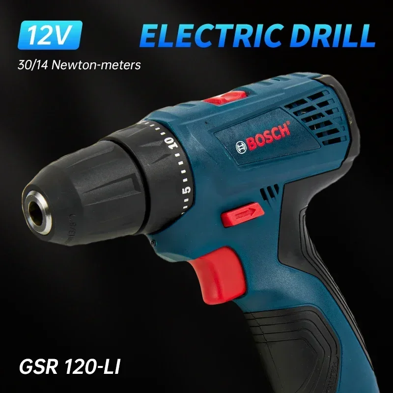 Bosch GSR120-LI Professional Electric Drill Cordless Electric Hand Drill Multi-Functio n Home Screwdriver power tools combo set