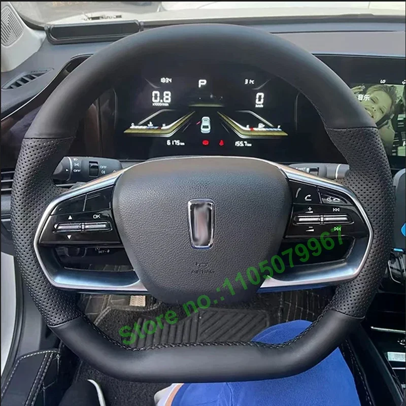 

Чехол на руль автомобиля из искусственной кожи (ПУ) ручной работы, нескользящий, прочный, для Bestune B70 2021-2024 T55 NAT, аксессуары для интерьера