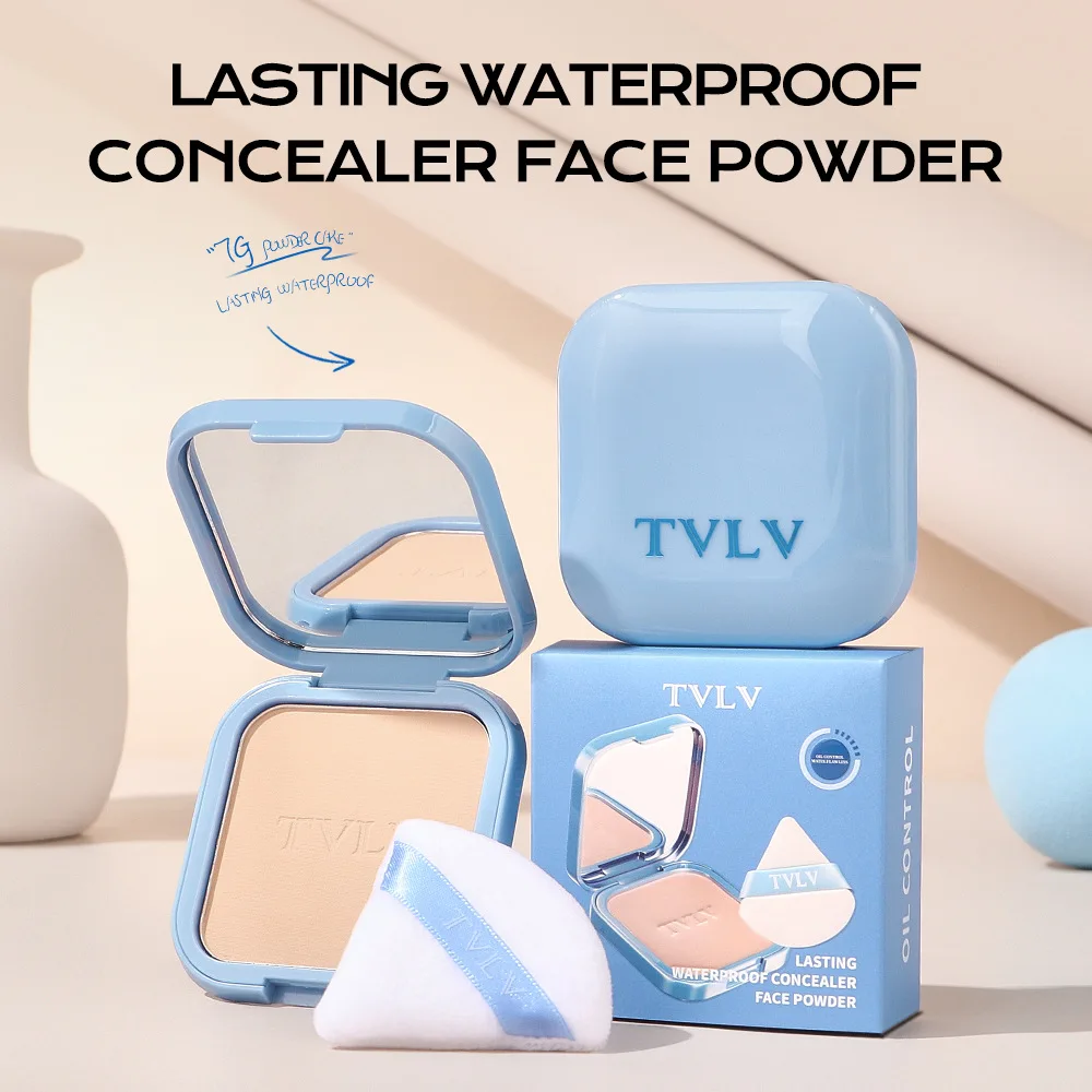 6-Farben-Matt-Gesichts-Concealer-Puder, aufhellendes Make-up, transparent, wasserdicht, schweißbeständig, Kosmetik-Fixierpulver