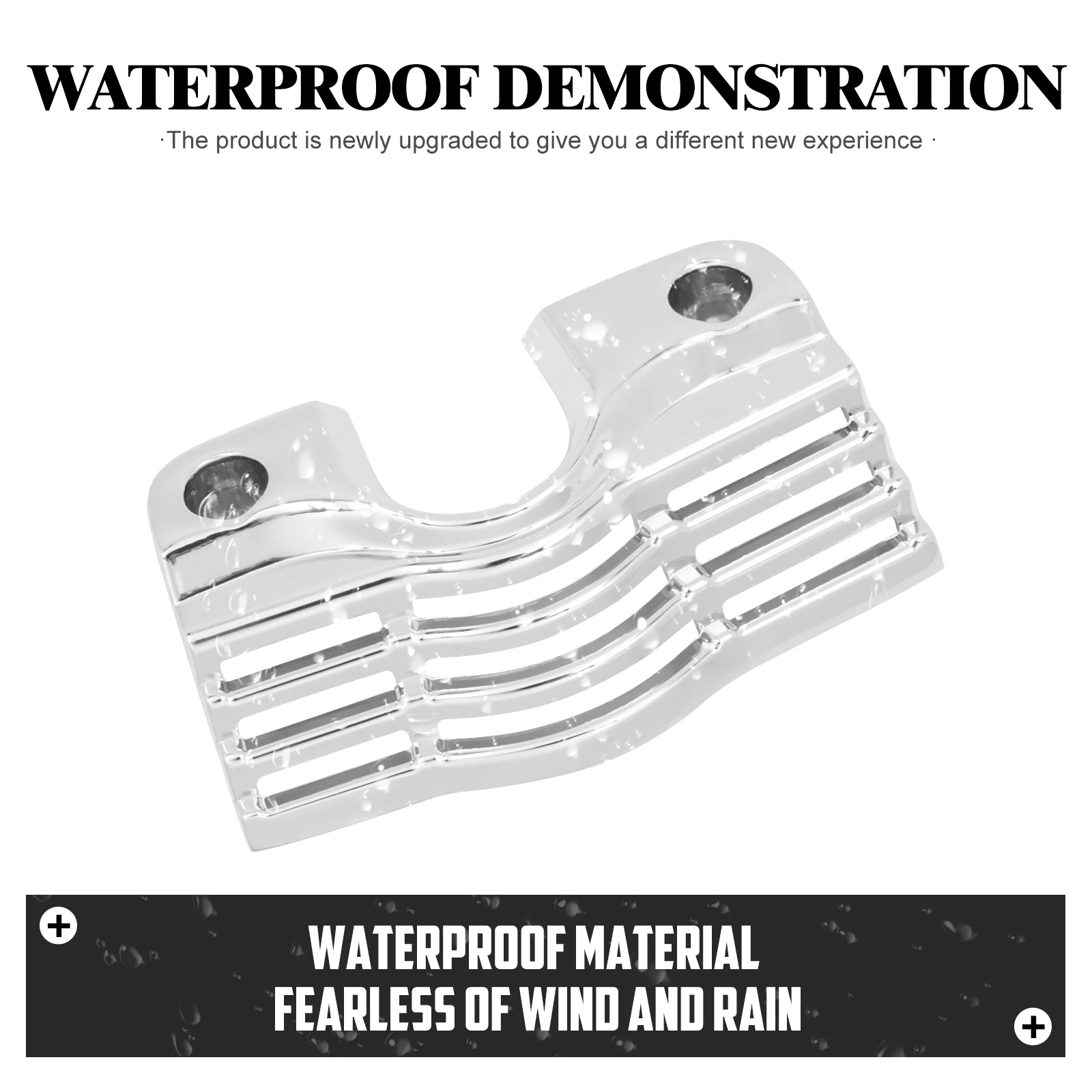 Moto Slooted Alette Candela Testa Bullone Copertura Chrome Per Harley Touring Road King FLHR 1999-2014 Electra Street Glide