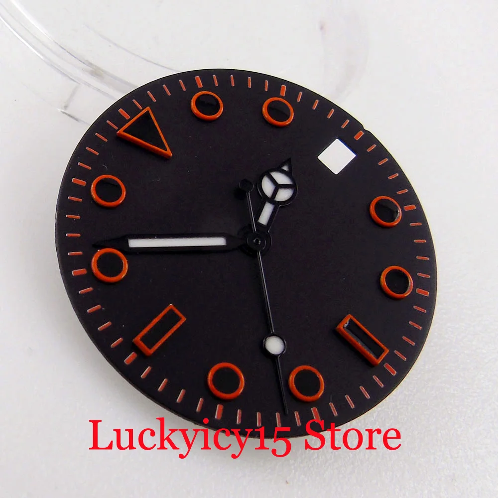 29MM Hand Fit NH35 NH36 MIYOTA82 DG Mingzhu2813 ETA2824 PT5000 ST2130 Movement Automatic Men Black Sterile Dial With Date Window