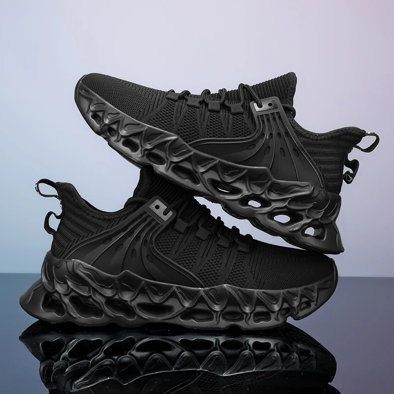 Nova moda masculina colorida tênis de corrida avançado respirável lâmina design leve tênis de treinamento esportivo resistente ao desgaste