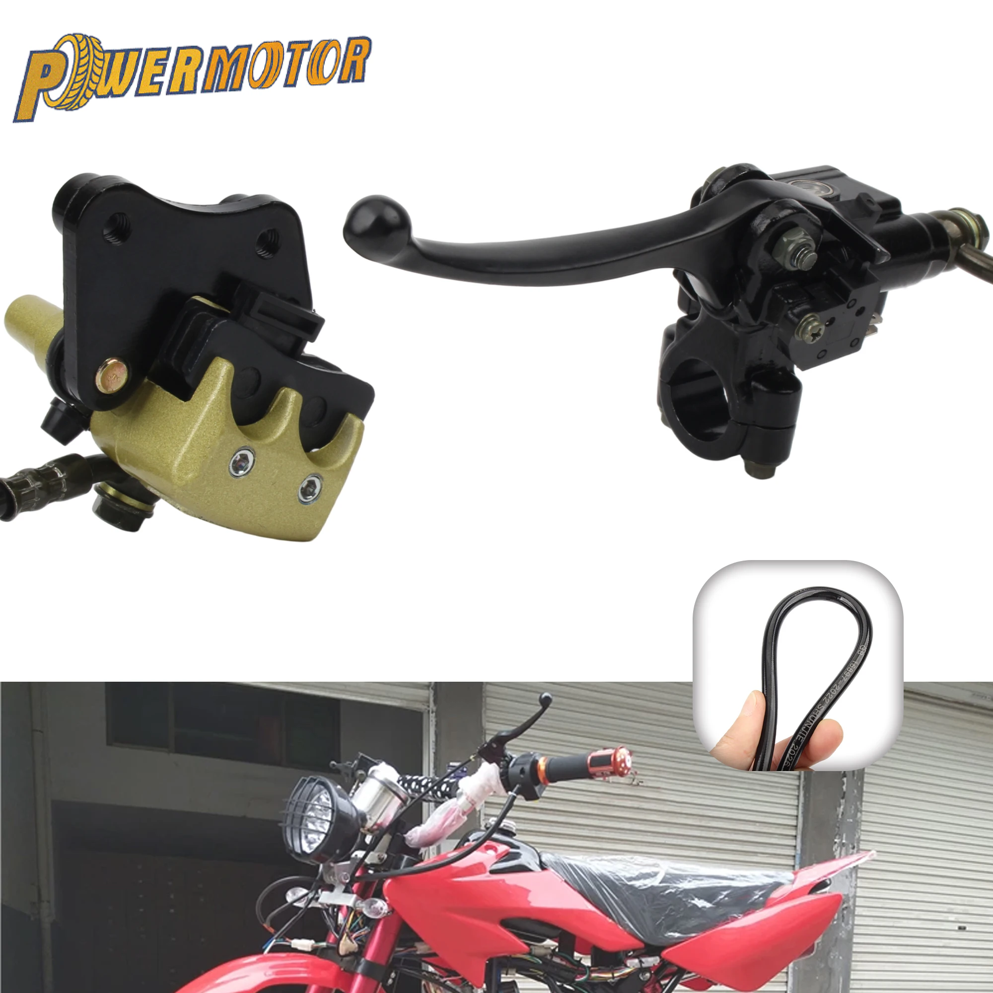 

Front Brake Caliper Master Cylinder Assembly For 50cc-125cc Pit Bike Apollo CRF50 ATV Quad 47cc 49cc Dirt Bike Parts