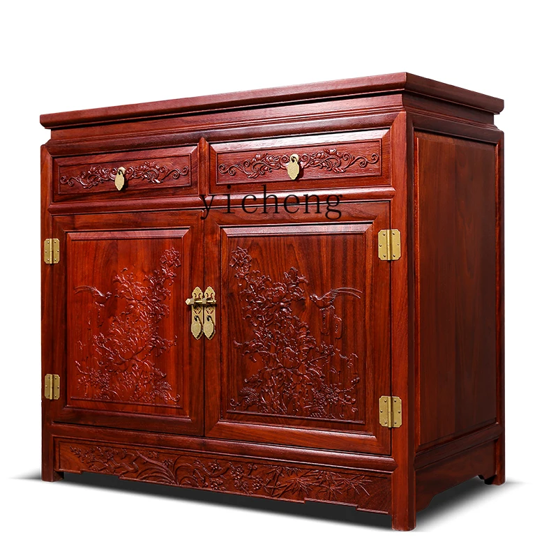 

TQH invisible safe red sandalwood with drawers family living room bedroom bedside home anti-theft