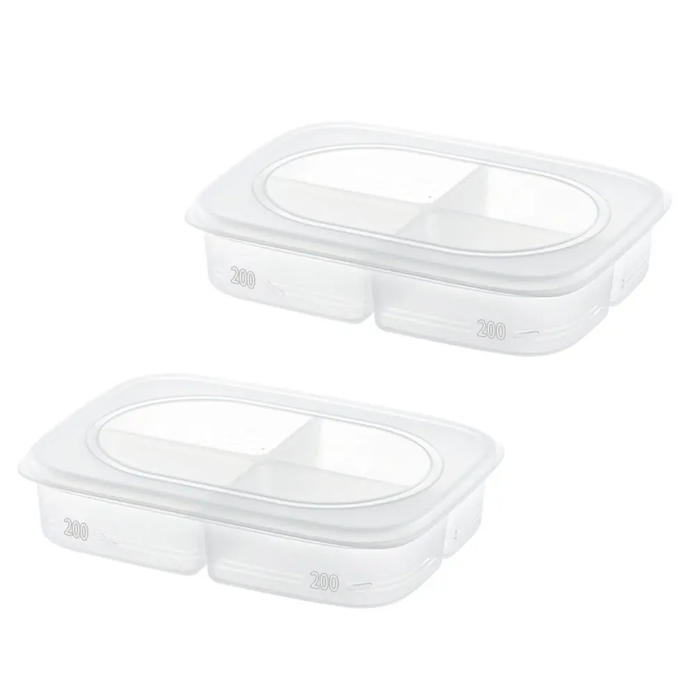 

2pcs Transparent Refrigerator Bins Household Freezer Containers Multi-Function Fridge Storage Boxes Cold Resistant