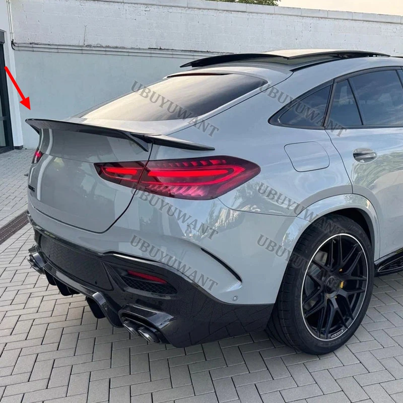 Für Benz GLE Klasse GLE Coupe C167 GLE350 450 GLE53 BBS GLE63 2021 + Carbon Faser Auto Heckspoiler Flügel Stamm lippe