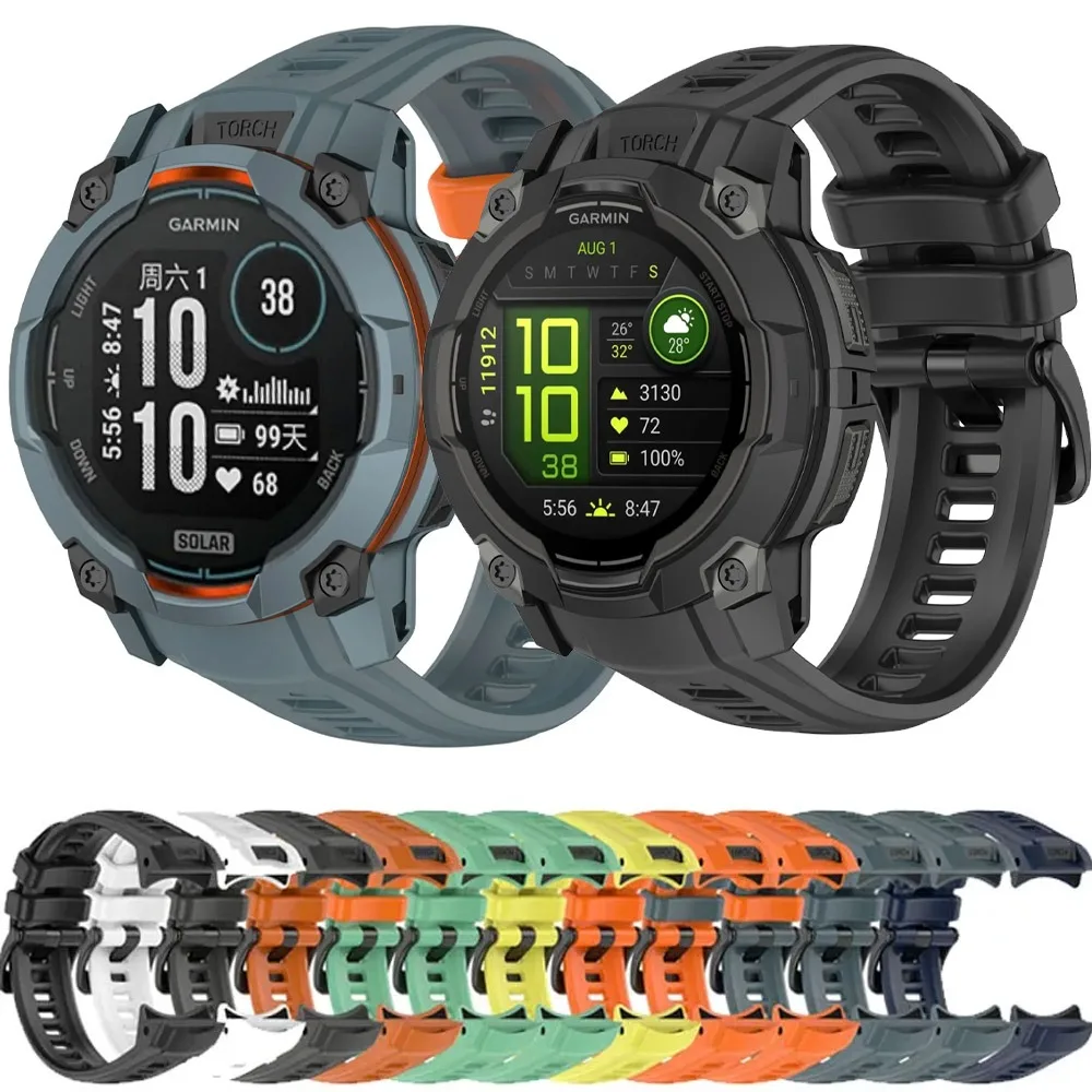 Correa de silicona para Garmin Instinct 3 Amoled 50mm 45mm cómoda banda transpirable para Garmin Instinct 3 Solar 45mm 50mm pulsera