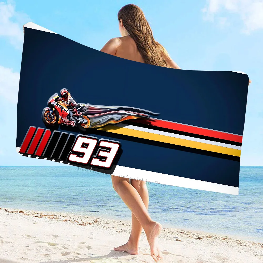 1pc Marc Marquez 93 Towel Microfiber Beach Towel Quick Dry Kids Beach Blanket Soft Unisex Camping