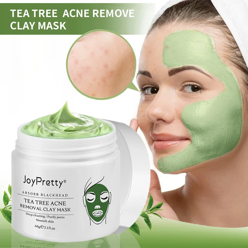 JoyPretty Acne Treatment Face Cream Tea Tree Serum Cleaning Pimple Acne Removal Repair Pores Korean Cosmetics Skin Care Kit 6pcs