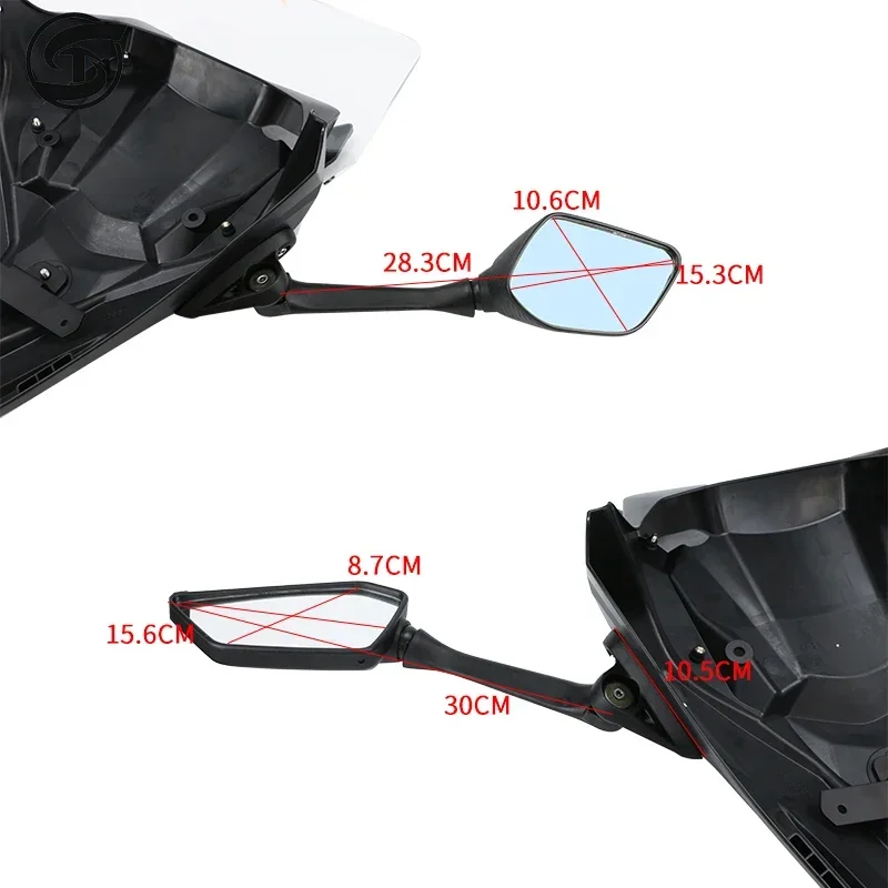 For Yamaha Nmax155 Nmax125 Nmax150 NMAX 155 125 2020-2024 Modified Windshield Rearview Mirror Integrated Motorcycle Accessories