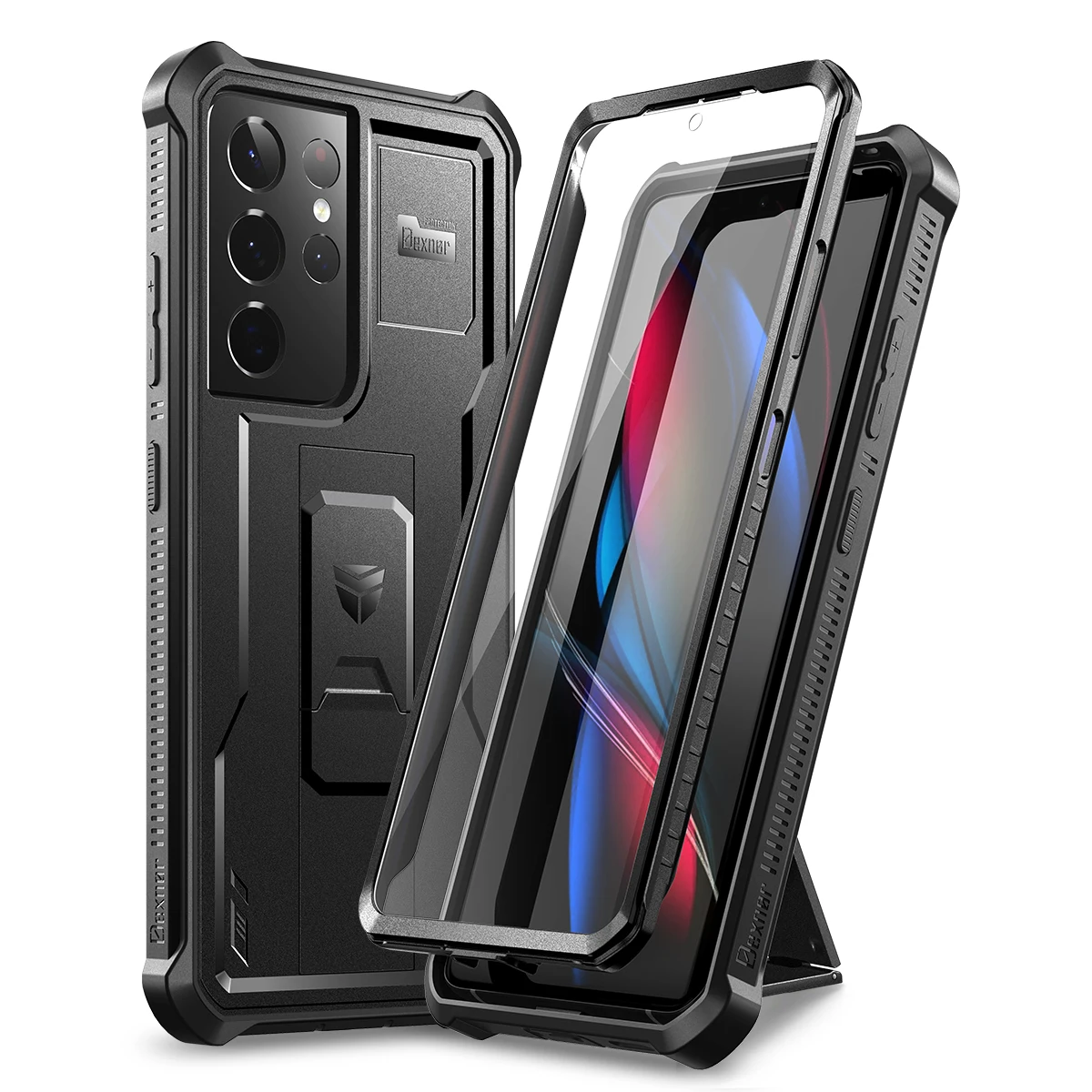 For Samsung Galaxy S21 Ultra 5G Case Full Body Bumper Military Grade Armor Shockproof Shell Cover with Built in Screen Protector