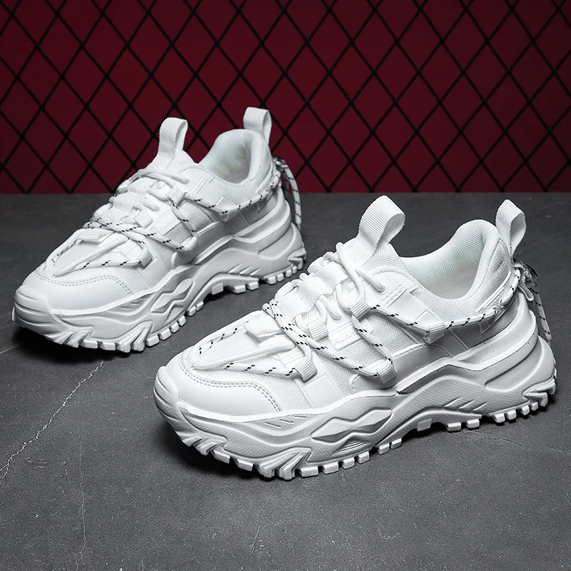 Men Shoes Heighten Fashion Casual Zapatillas Damping Tennis Shoes Autumn Women\'s Men\'s Sneakers Chunky Breathable Platform