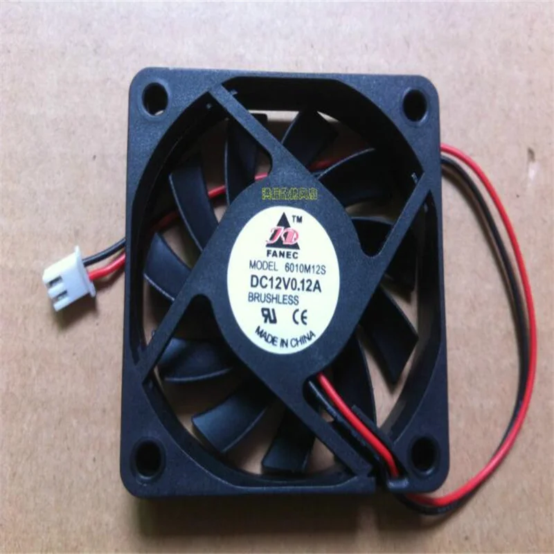 

Wholesale: original 6CM 6010M12S DC12V 0.12A 60*60*13MM Two-wire silent cooling fan