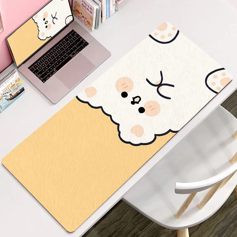 Cute Bear Large Mousepad Anime Gamer Mousepads Keyboard Mat  Desks Rug Kawaii Pc HD  Desk Mats  Company  Mouse Pad for Gift