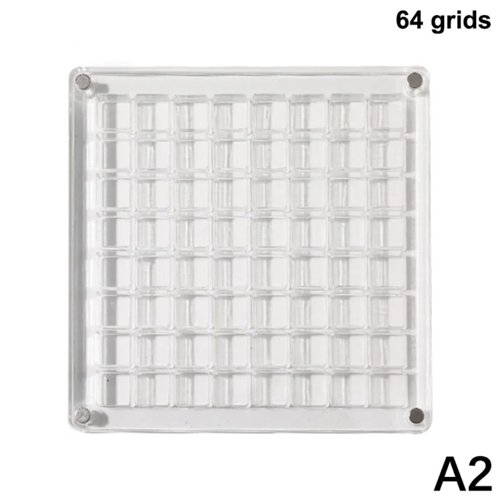 

New 36/64/100 Grids Storage Box Acrylic Square Shape Organizer Box Transparent Collection Box Craft Storage