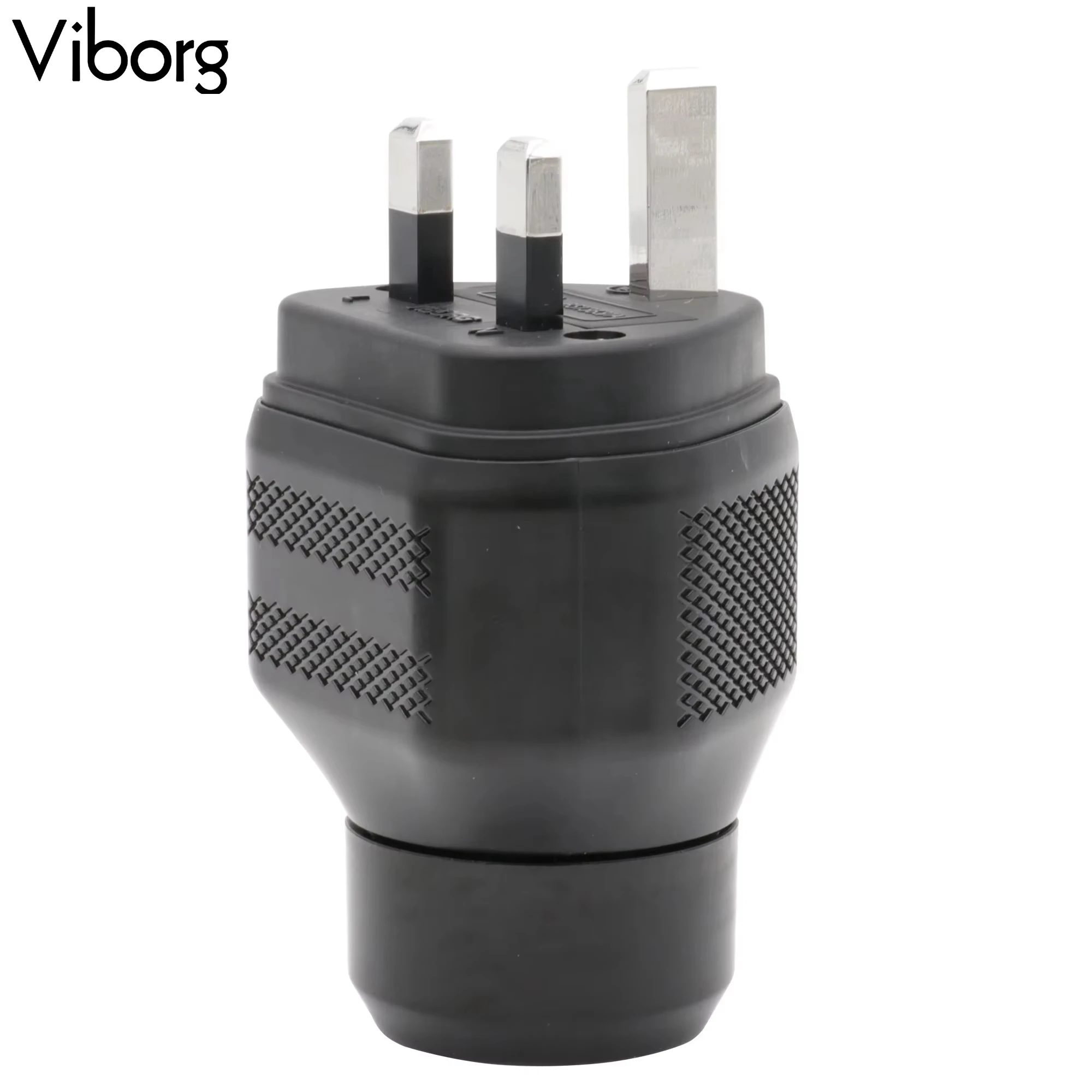 1pc  Viborg High End Rhodium Plated Copper Power Plug UK Version Female AC Power Cord Cable Terminal Jack Connector