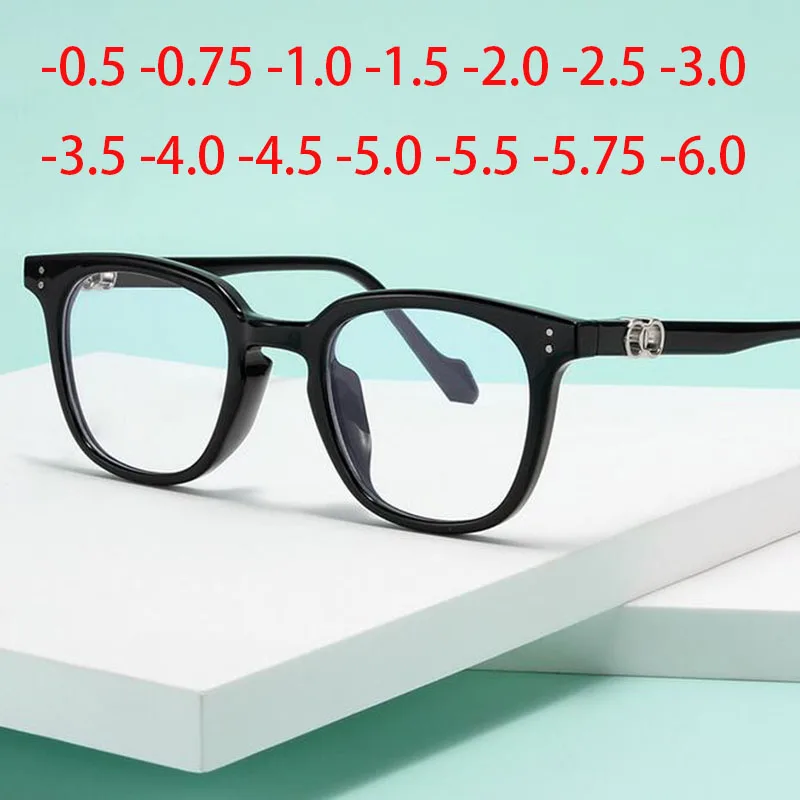 

Myopia Glasses For Women and Men Popular Square Glasses College Students Nearsighted TR90 With Diopters Minus -1.0 -1.5 -2.0 To