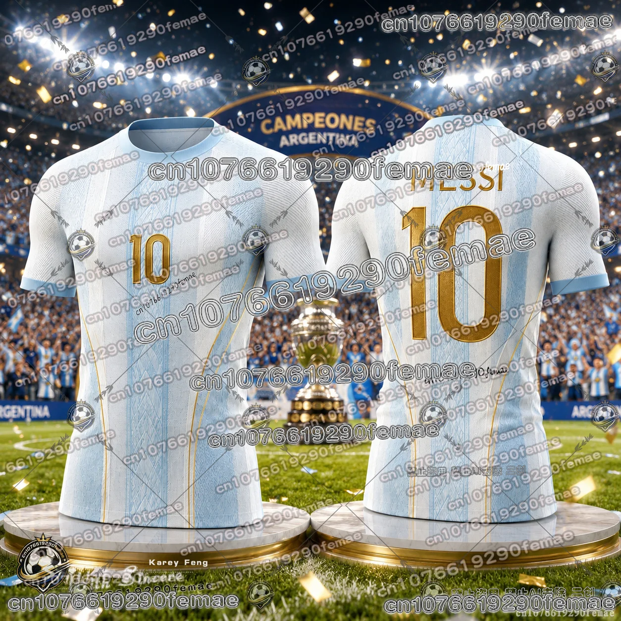 2026 Argentina Soccer Fan Special Commemorative Jersey Kids Adults Men Women Breathable Comfortable Sports Casual T Shirt Top