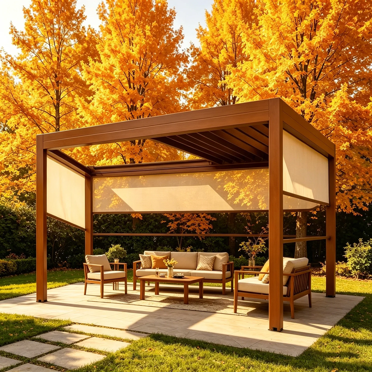 Настраиваемая алюминиевая перг – обзор и цена Outdoor Furniture Gazebo