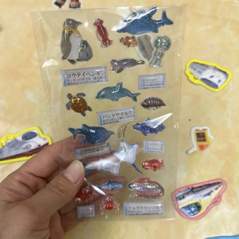 Japan Style Adult Nostalgia Illustrated Guide Series Retro Stationery Relief 3D Three-dimensional Sticker Phone Case Decoration view 2