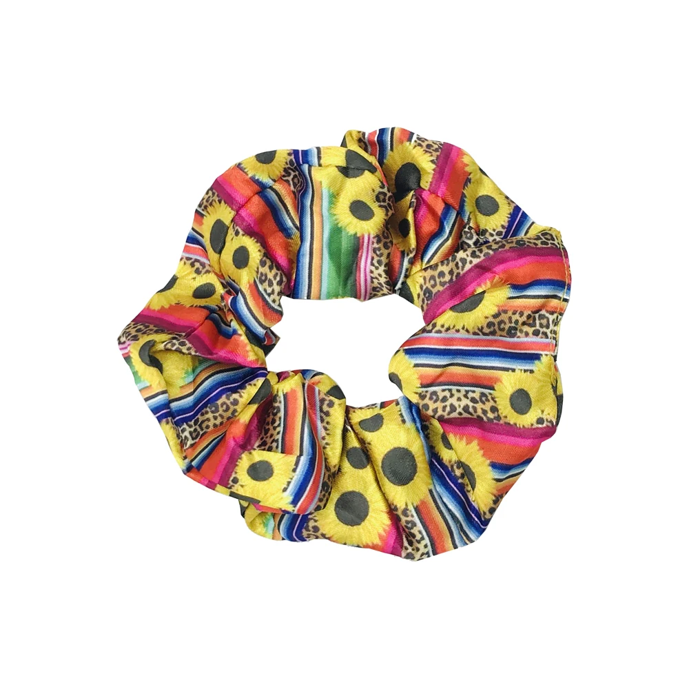 5/20pcs Sunflower Daisy Cactus Hair Scrunchies Wholesale Elastic Band Scrunchy Bun Girls Ponytail Holder Women Headwear Bracelet