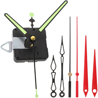 Quartz Clock Movement Kit 18mm Long Shaft Red Black Fluorescent Hands Silent Mechanism DIY Wall Clock Repair Parts Replacement