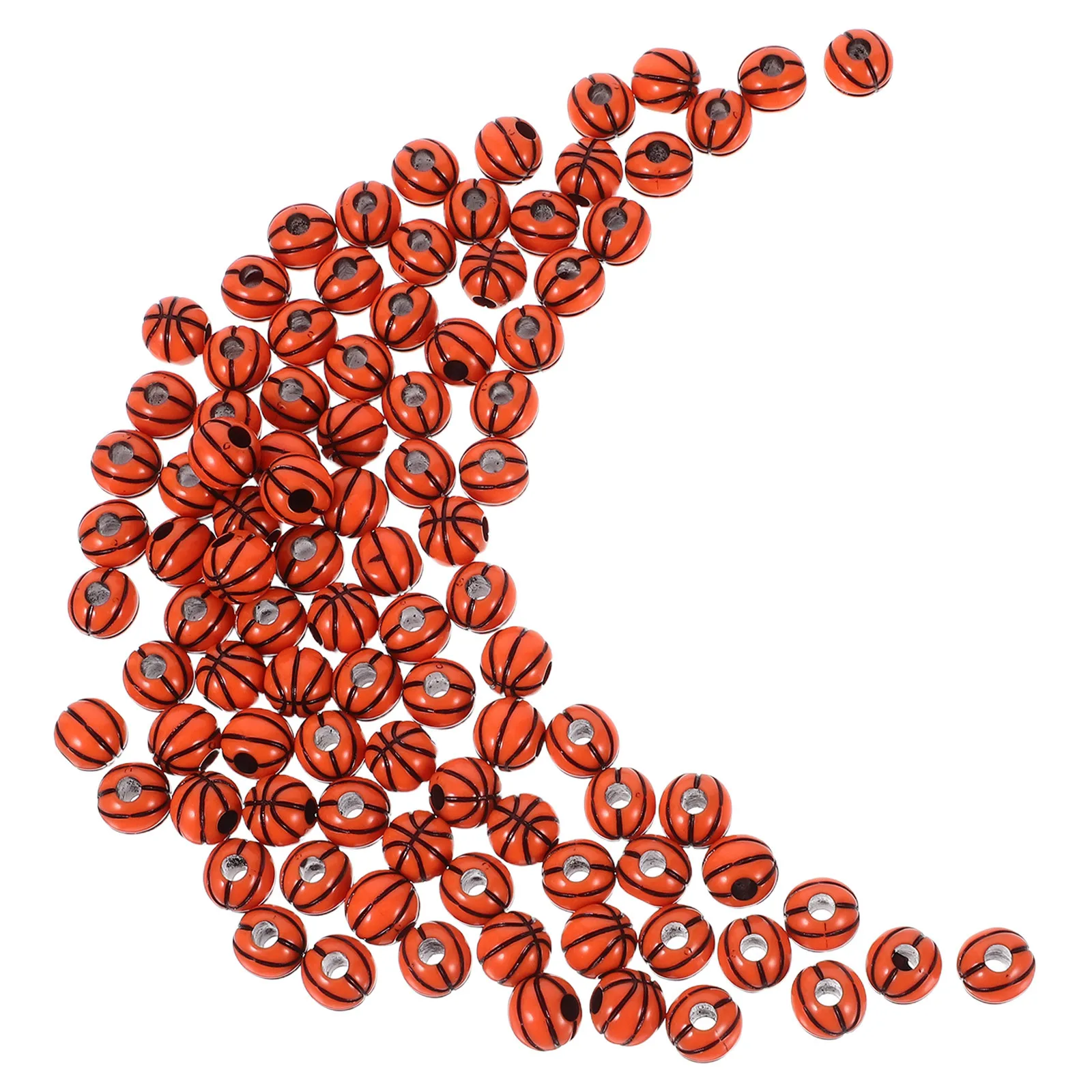 100 szt. Koraliki do koszykówki DIY, akrylowe koraliki dystansowe, rękodzieło edukacyjne, poprawiające koordynację, na przyjęcie urodzinowe, do tworzenia biżuterii