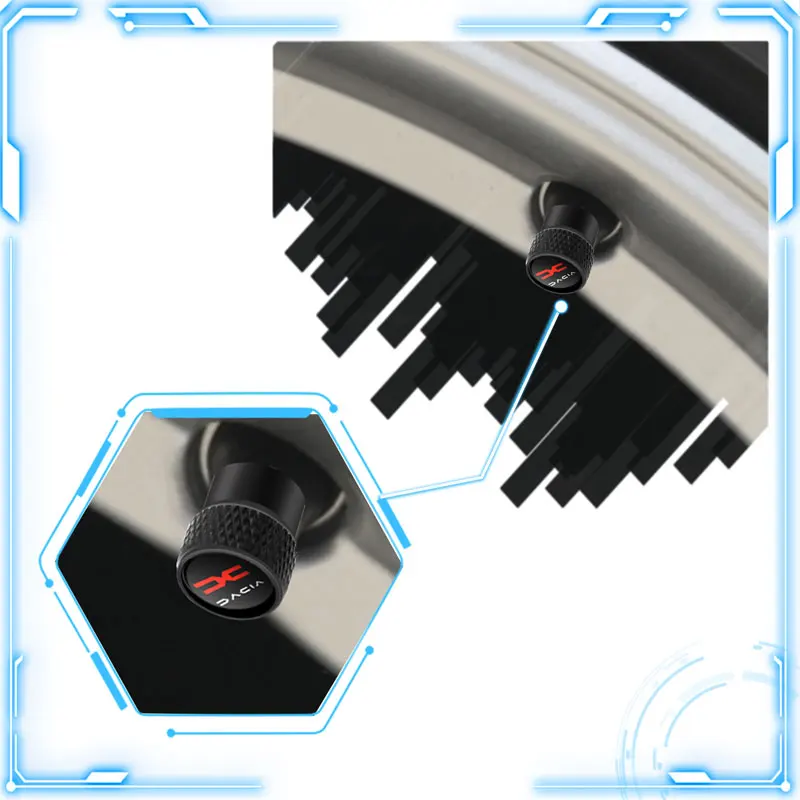 4Pcs/set Car Wheel Tire Valve Caps Tyre Rim Stem Covers Waterproof For Duster Logan Sandero Lodgy Dokker Stepway Mcv 2 Solenza