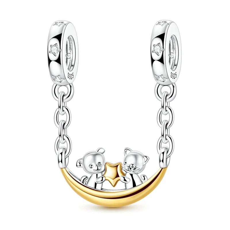 سلسلة كلاسيكية خرز سلسلة القط والكلاب والخنزير والفأر والأخوات سلسلة خرز تناسب سوار 3 مم هدية مجوهرات ذاتية الصنع #5