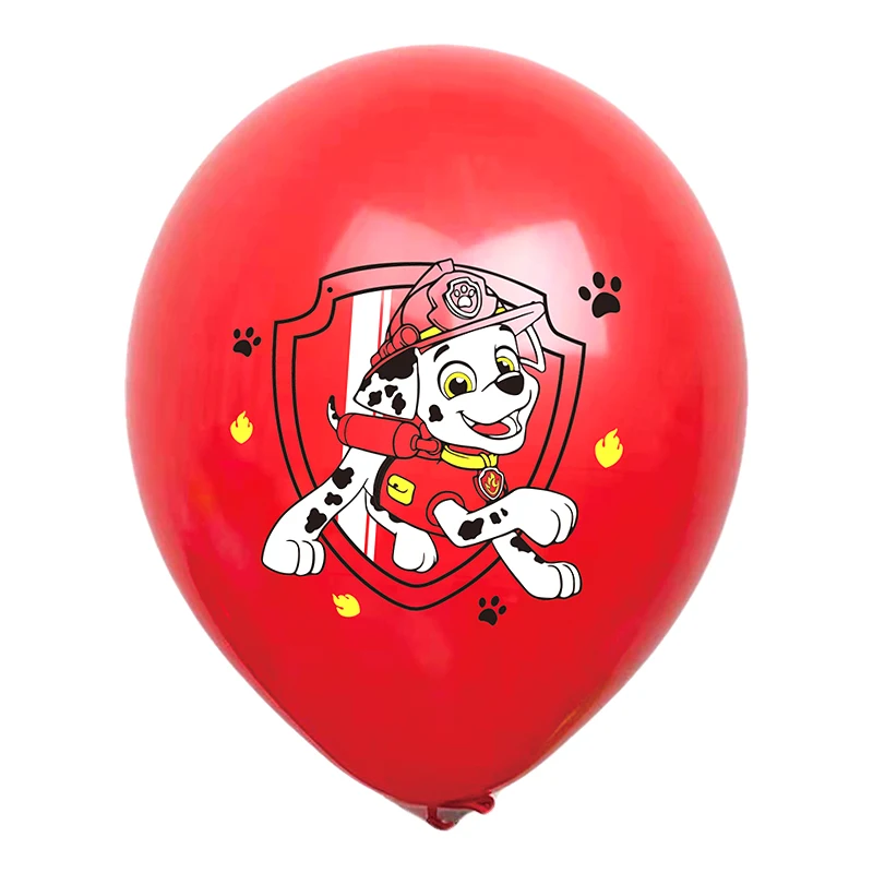 10 Uds. Globo de la patrulla canina de dibujos animados, decoración para fiesta de cumpleaños con temática de perro, globos de látex, suministros de