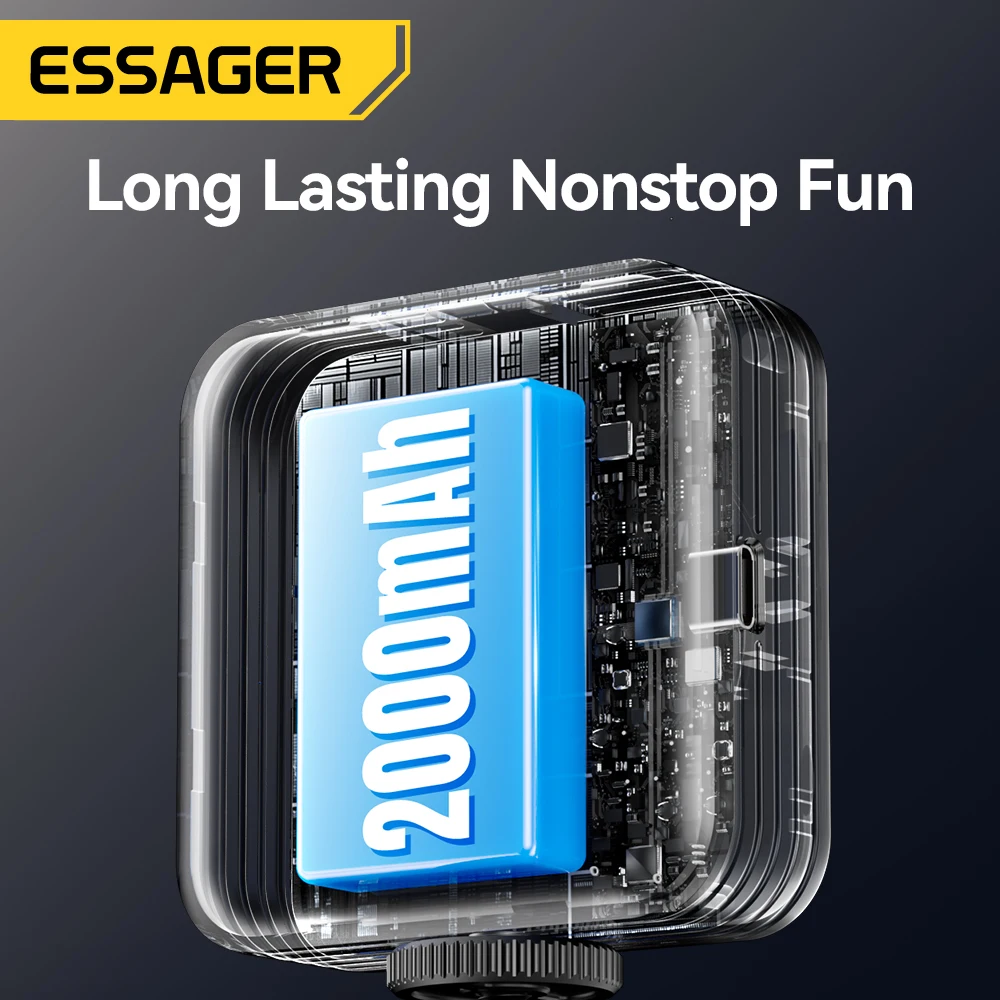 Essager-ポータブルLEDランプ,ポータブルUSB充電器,モバイルカメラ,調整可能なポケットライト,ラップトップ,美容アクセサリー