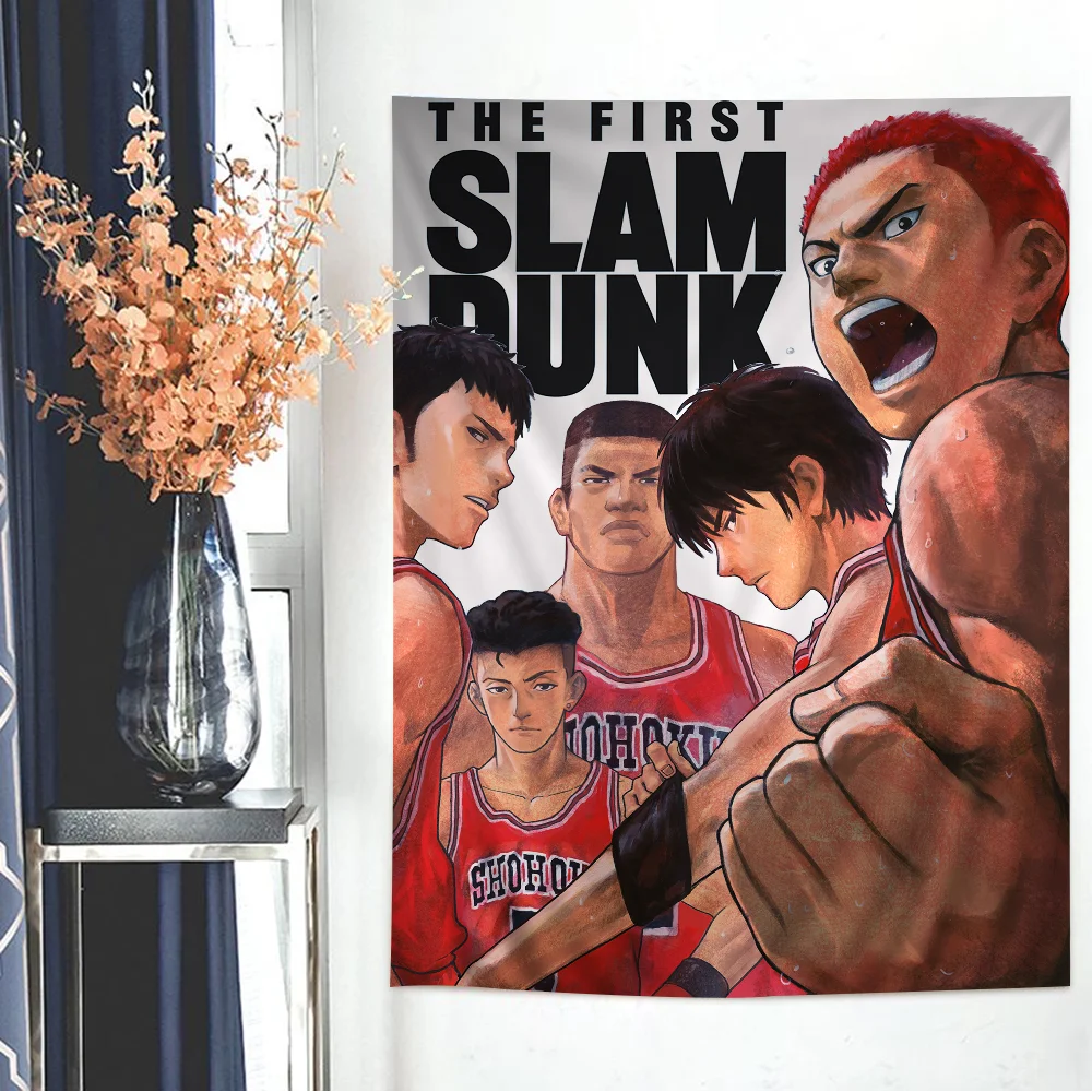 Slam Dunk tapiz de dibujos animados, arte de ciencia ficción, decoración del hogar, hojas colgantes de pared