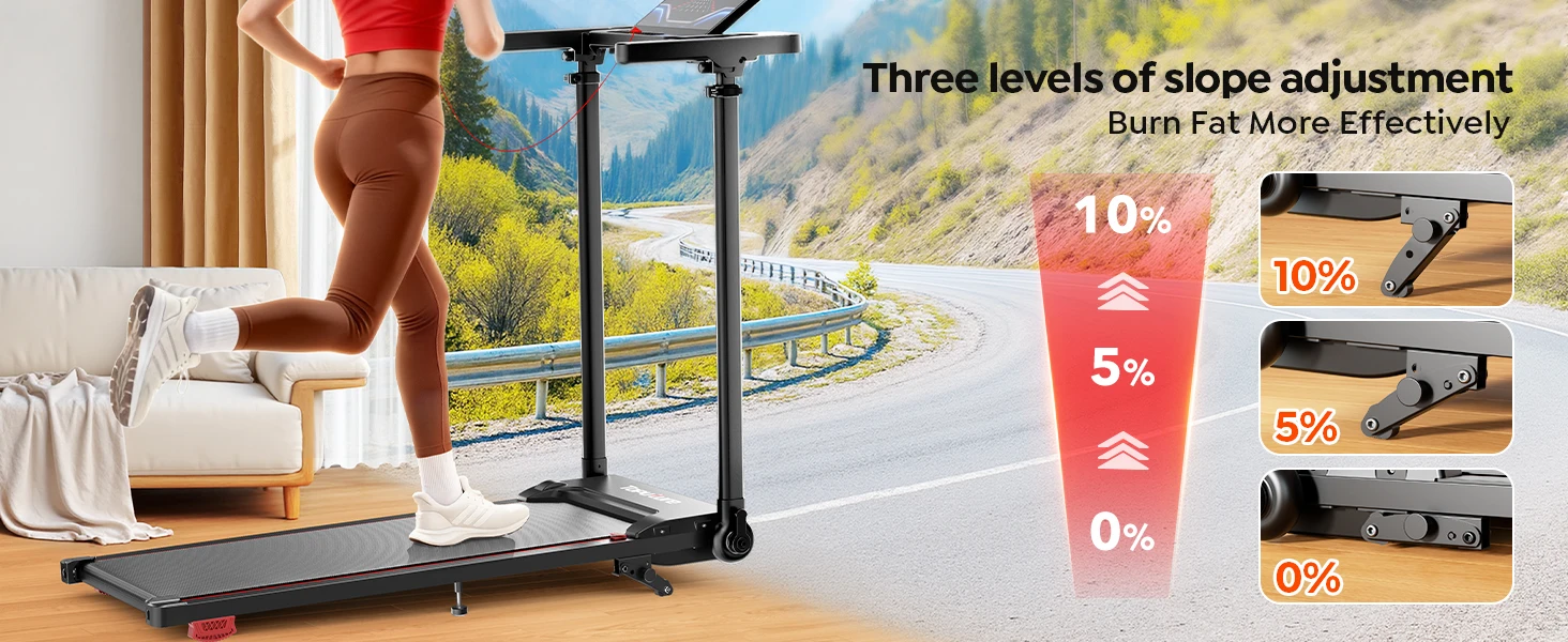 Toputure Elektrisches Klappbares Laufband für Zuhause mit Steigung 12 km/h Smart App-Steuerung LED-Display Geh- und Laufpad für Heim und Büro – Detail 24