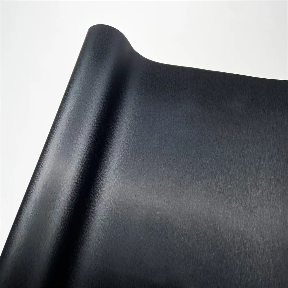 Car Wrap Schwarze Vinylfolie, glänzend, matt, Vinyl, gebürstete Chromfolie, luftblasenfrei, für Fahrzeug, Motorrad, Styling, Aufkleber – Detail 11