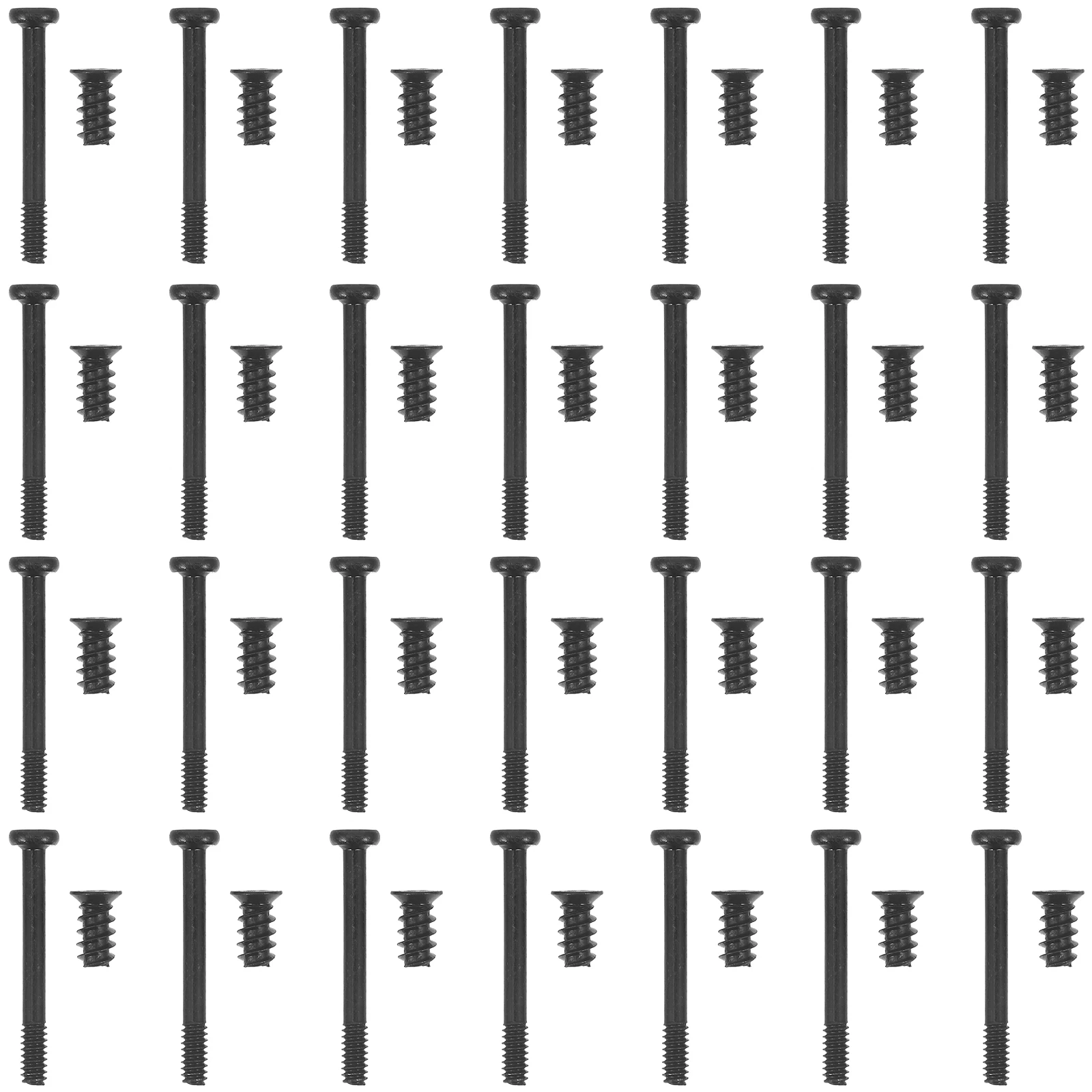 

60 Pcs Case Fan Screw Kit Fan Screw Kit 30 Long 30 Short Screws Black for Laptop Computer Mounting Cooling Durable Material