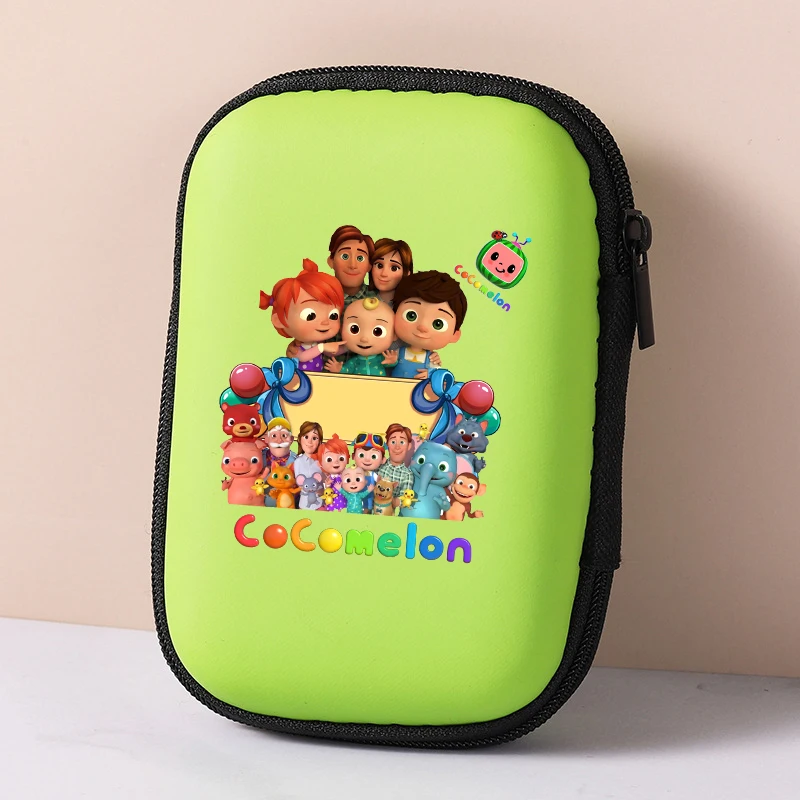 

Cocomelons дорожная сумка для хранения, чехлы для зарядки, посылка для наушников, аниме, сумка на молнии с буквами, портативный уличный органайзер для переноски кабеля