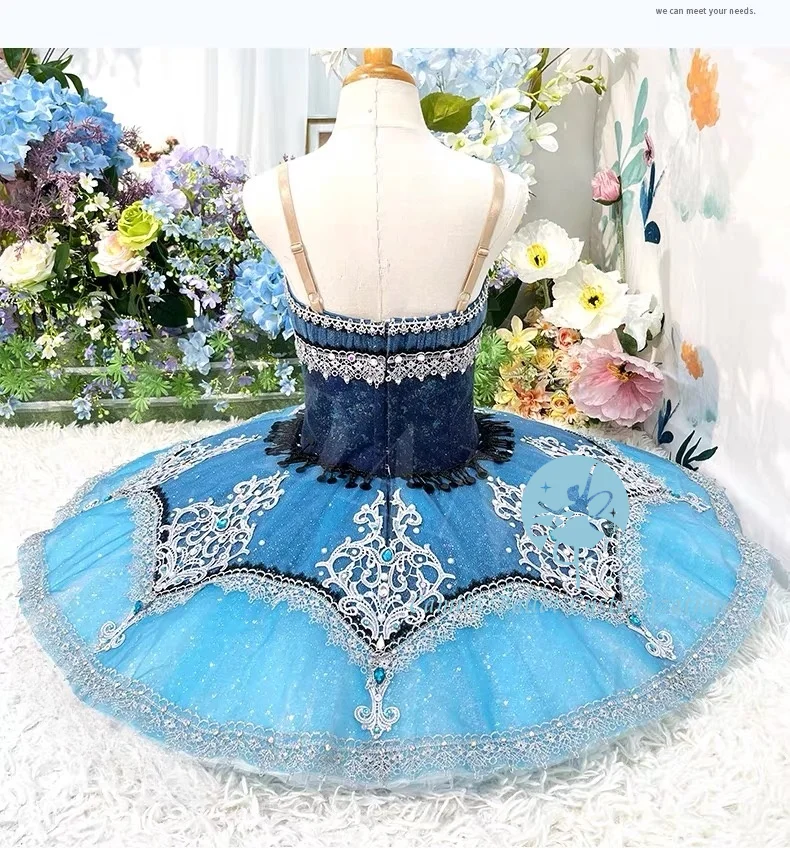 Haut de gamme personnalisé bleu dégradé Esmilada Lemonda Pirates femme variation ballet performance tutu jupe adulte et enfant
