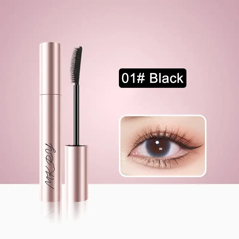 Mascara opaco in fibra di seta Pennello ultrafine per trucco Allunga le ciglia Mascara arricciante marrone nero ad asciugatura rapida impermeabile Comestic