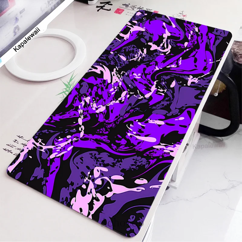 

Purple Strata Liquid Deskmat Popular Large Mouse Pad 900x400 Deskpad Computer Mousepad XXL Rubber 4mm PC Table Mat Locking Edge