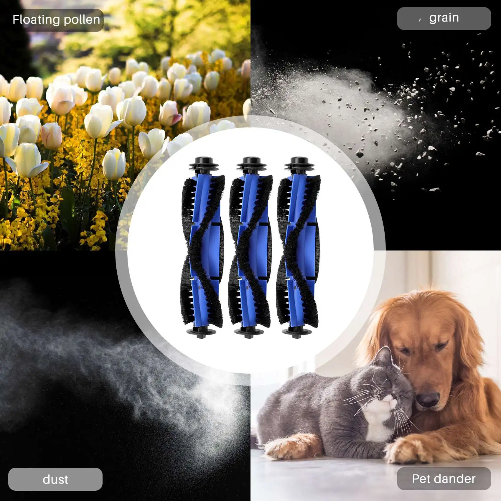 A68M-3 حزمة استبدال أجزاء المتداول فرشاة ل Eufy Robovac 11S 15C 30 30C 12 35C الروبوتية مكنسة كهربائية