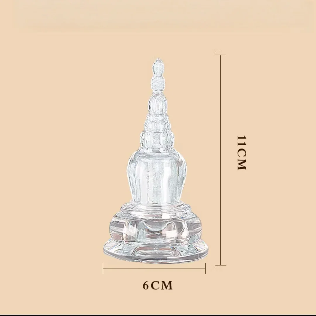 Acrylic Crystal Stupa Pagoda Ornaments Bodhi Tower Dedicated Home Decorative Accessories