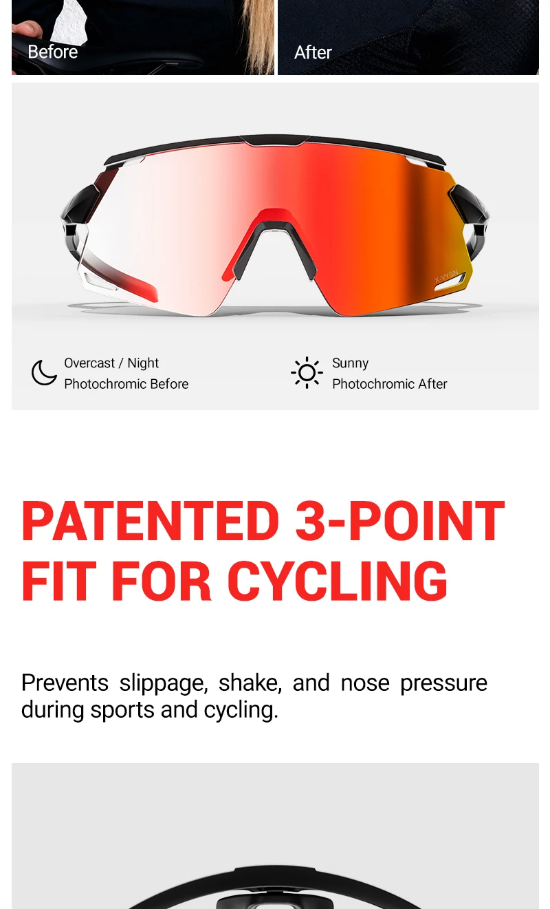 PUTON UV400 Fahrradbrille, Fahrrad-Schutzbrille, Outdoor-Sport-Fahrradsonnenbrille, MTB-Bergbrille, Herren-Laufbrille, Gafas Ciclismo – Detail 4
