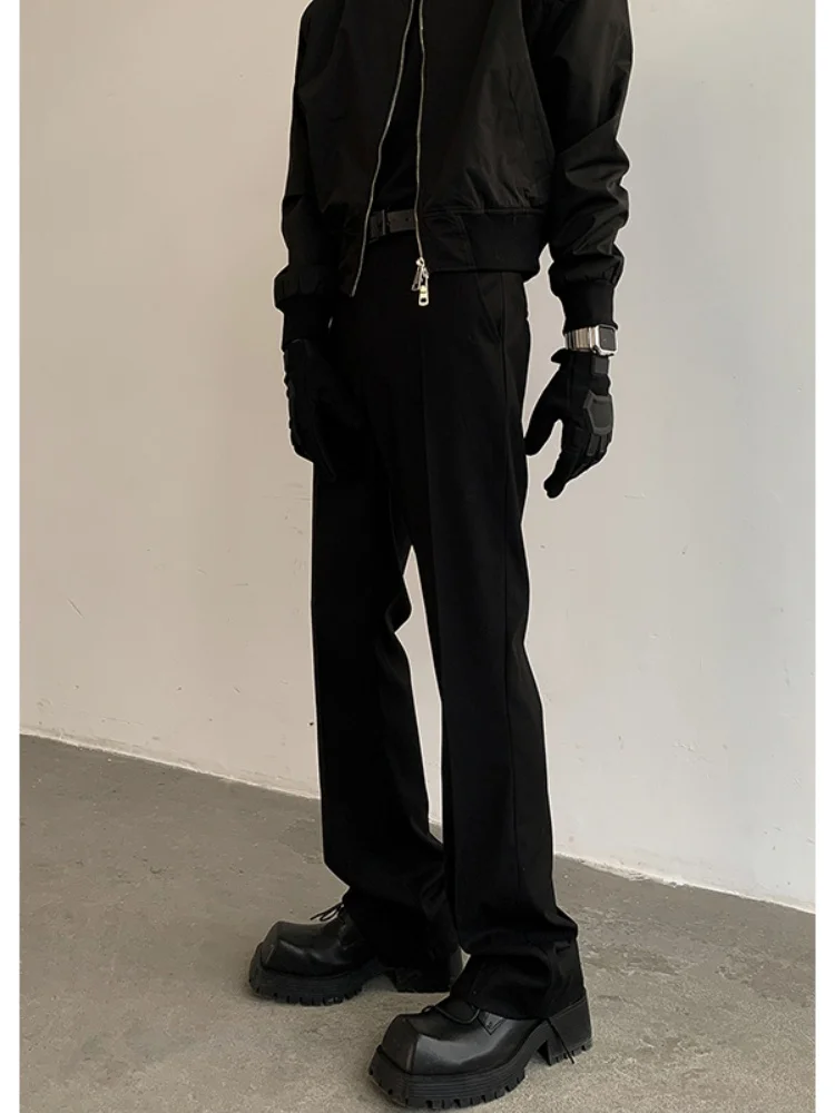 

Cleanfit Pure Bla Men's Pants Slim Fit Naples Sle Micro Flared Casual Trousers Autumn Faion Design Sensation Youthful