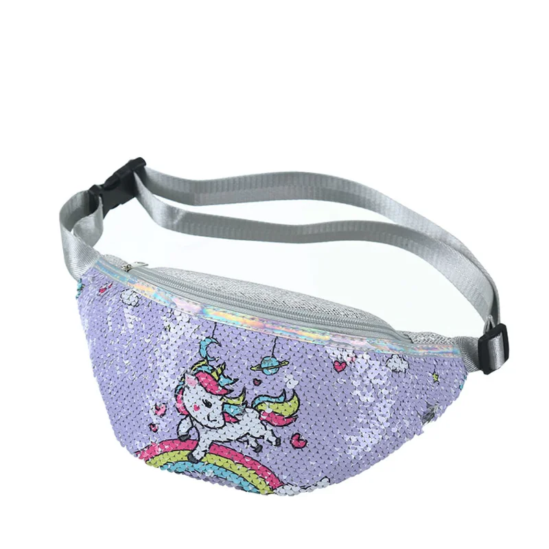 Bolsos de unicornio para niña, bandolera con estampado de dibujos animados, riñonera deportiva informal, bolso de pecho bonito para madre e hijo