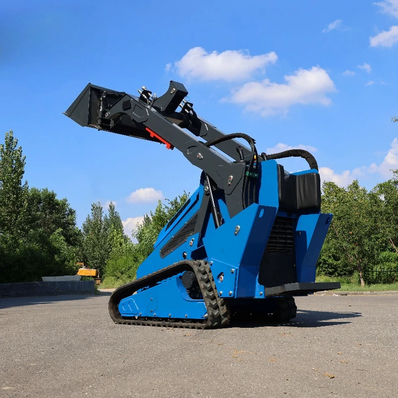 Front Loader Mini Skid Steer Loader Skid Loaders with Multi Attachments Compact Track Type for Earthmoving Trenching